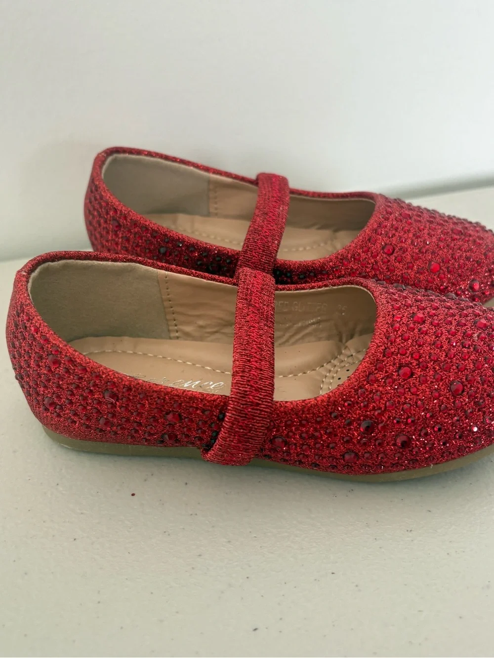 Sparkling Red Girls Mary Jane Dress Shoes